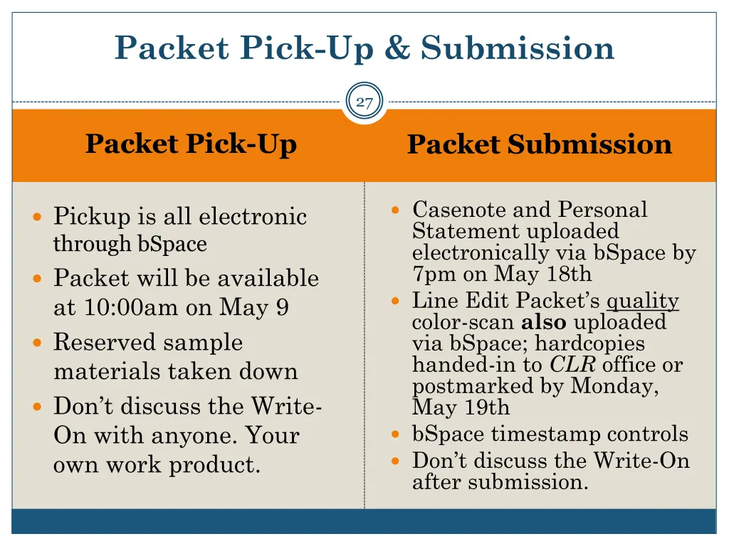 packet pick up submission