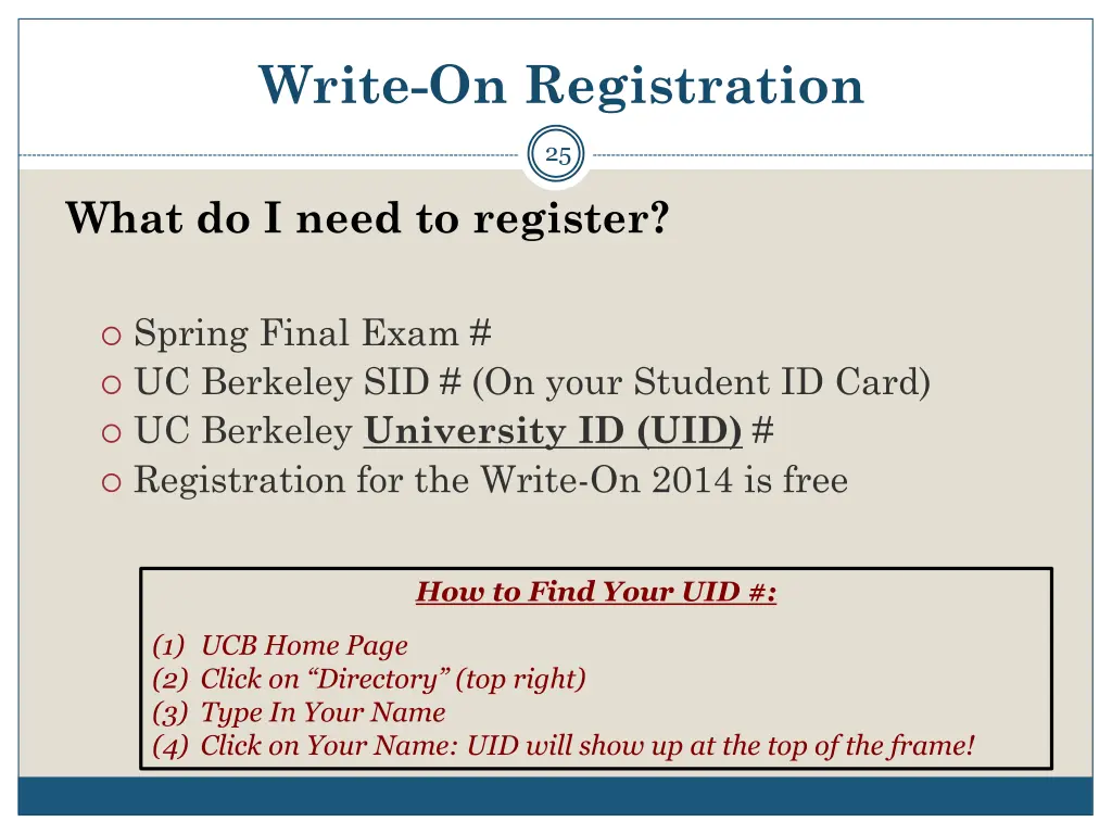 write on registration 1