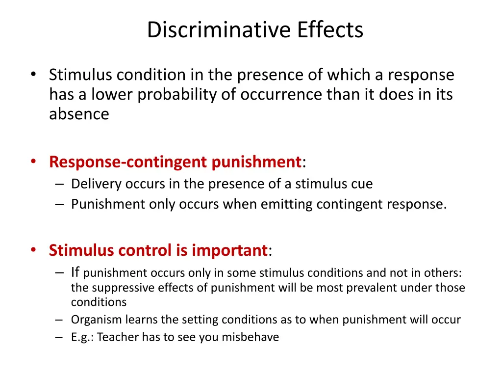 discriminative effects