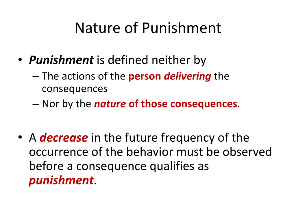 nature of punishment