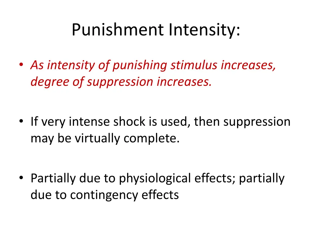 punishment intensity