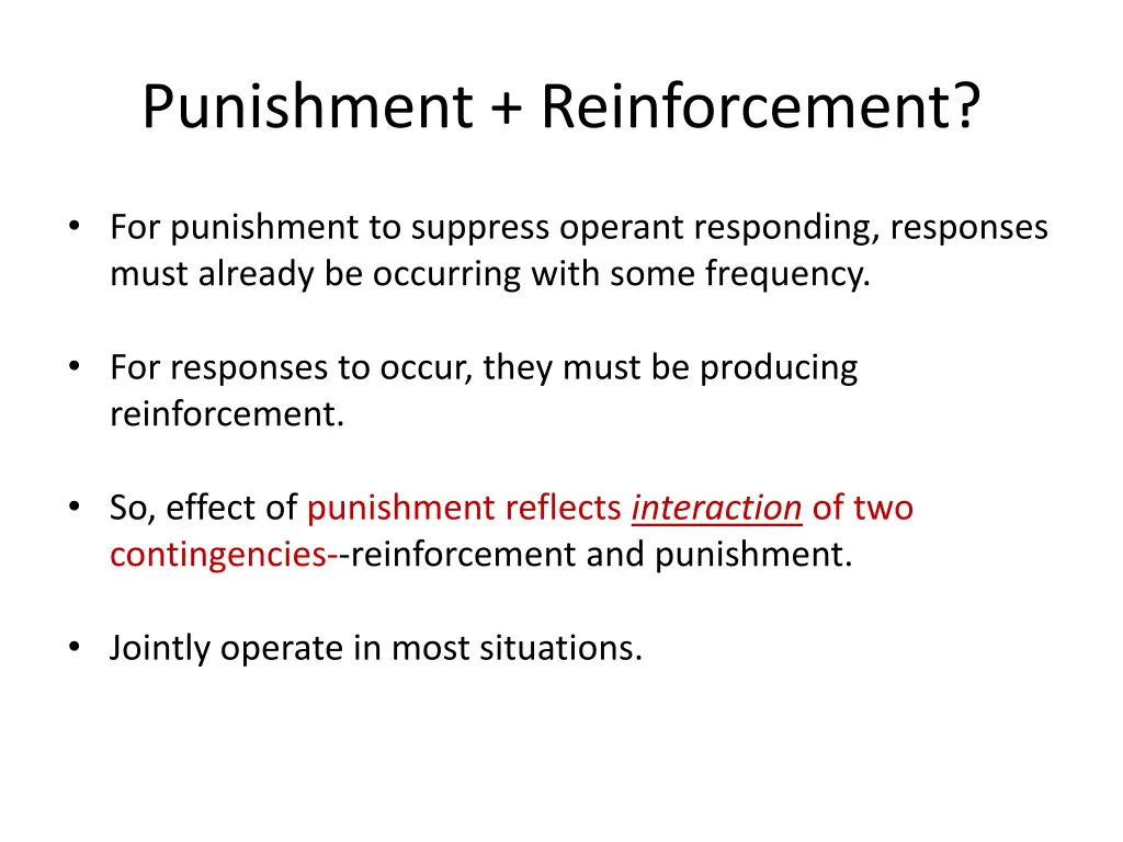 punishment reinforcement