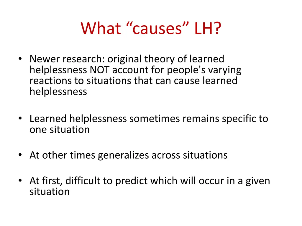 what causes lh