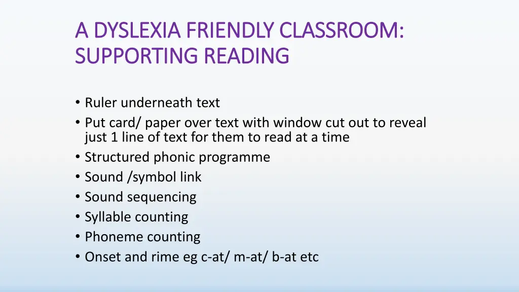 a dyslexia friendly classroom a dyslexia friendly 1