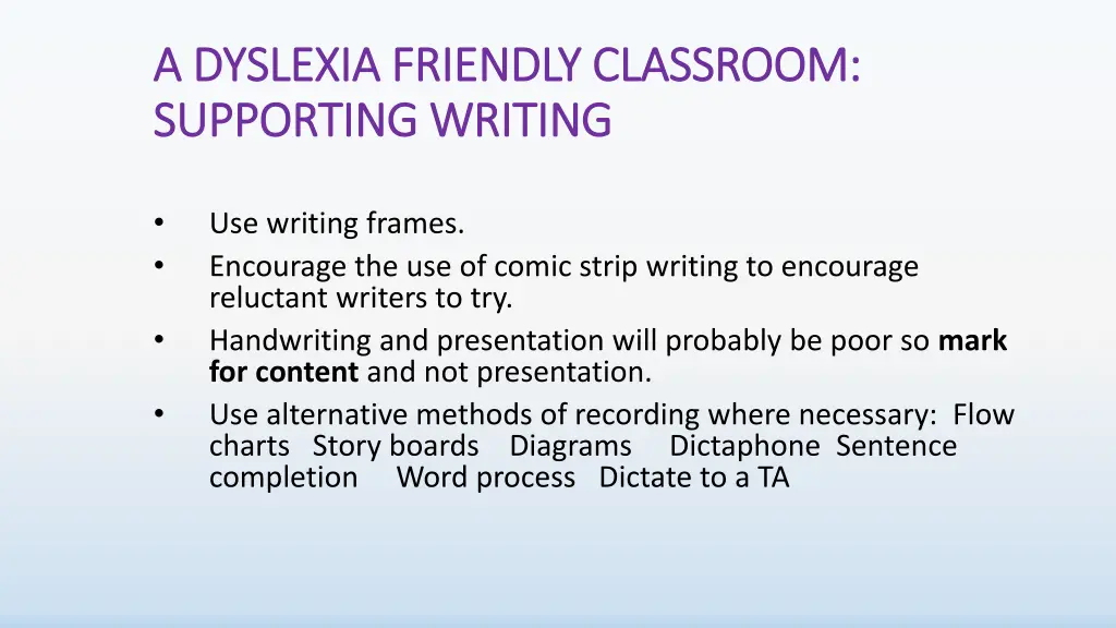 a dyslexia friendly classroom a dyslexia friendly 5