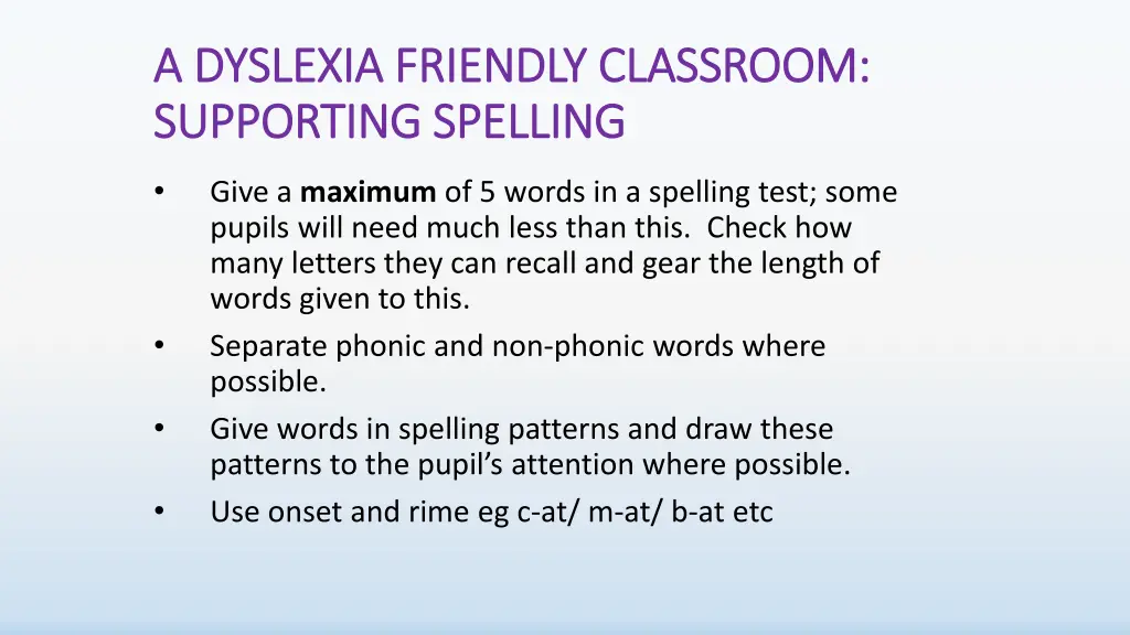 a dyslexia friendly classroom a dyslexia friendly 6