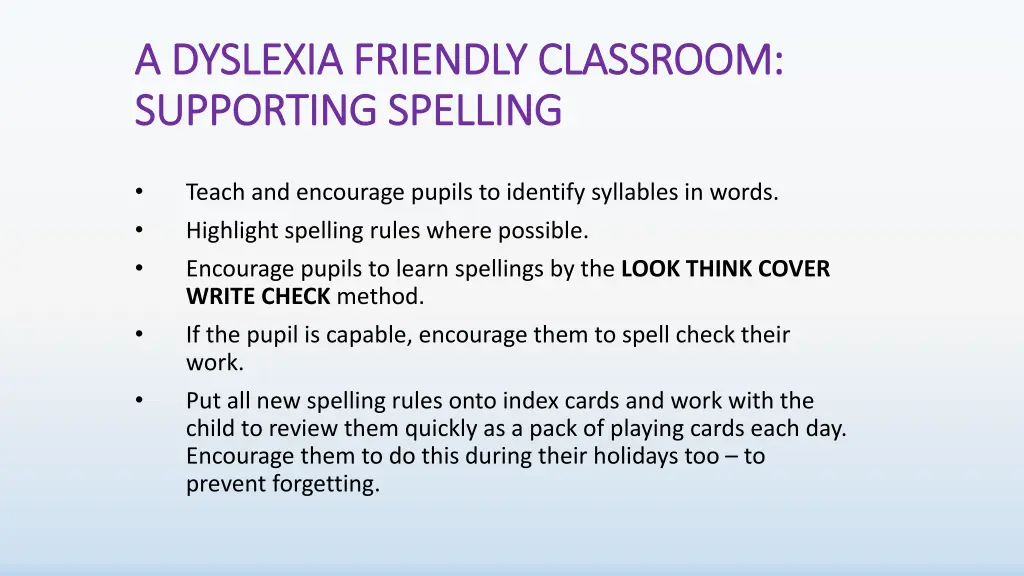 a dyslexia friendly classroom a dyslexia friendly 7