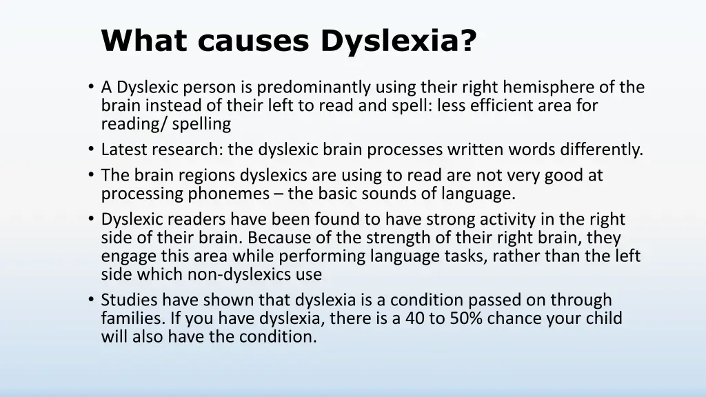 what causes dyslexia