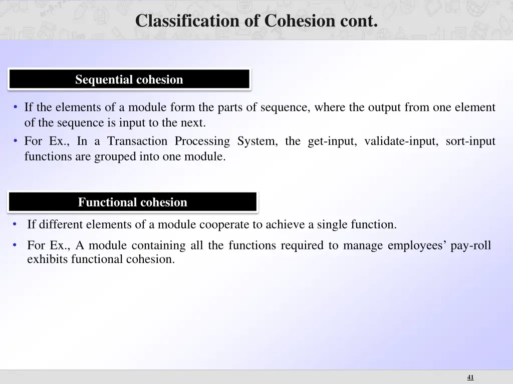 classification of cohesion cont 2