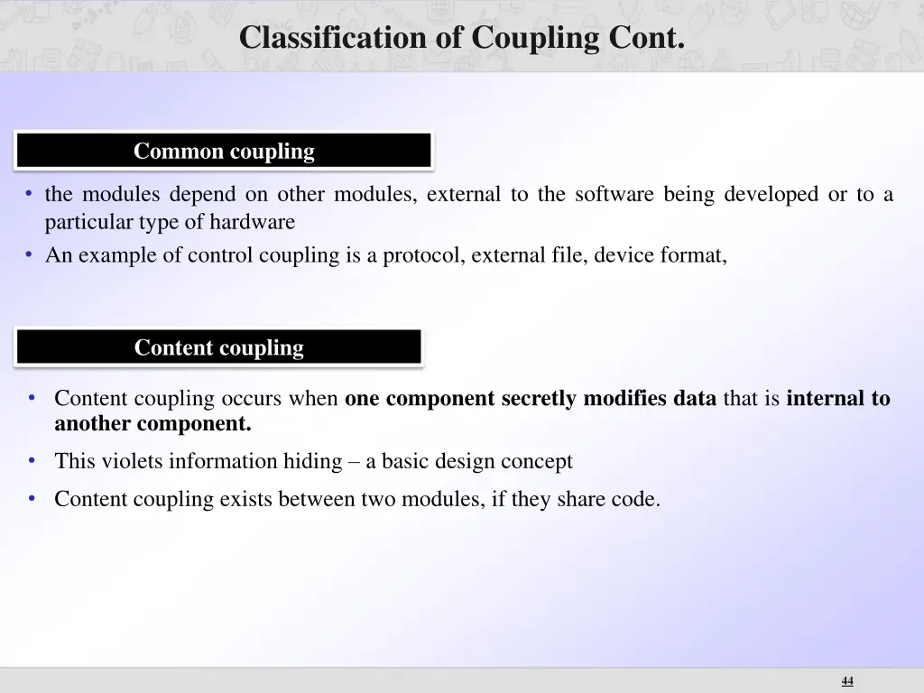 classification of coupling cont 1