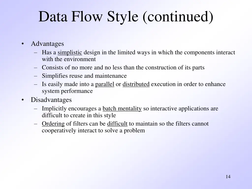 data flow style continued