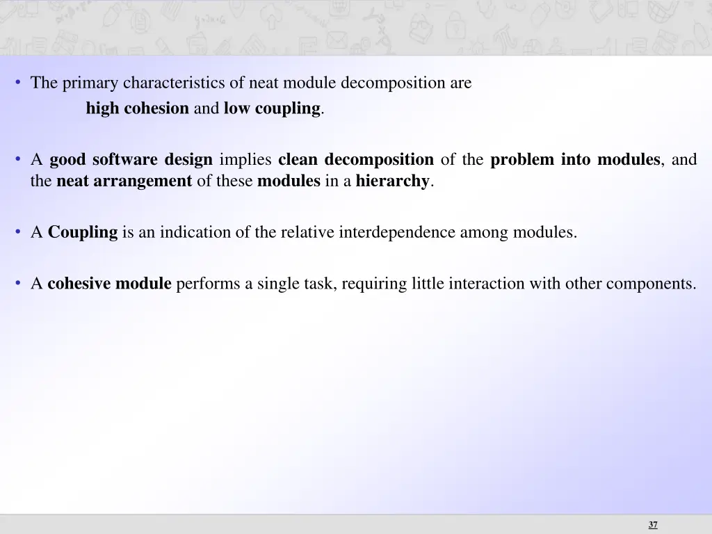 the primary characteristics of neat module