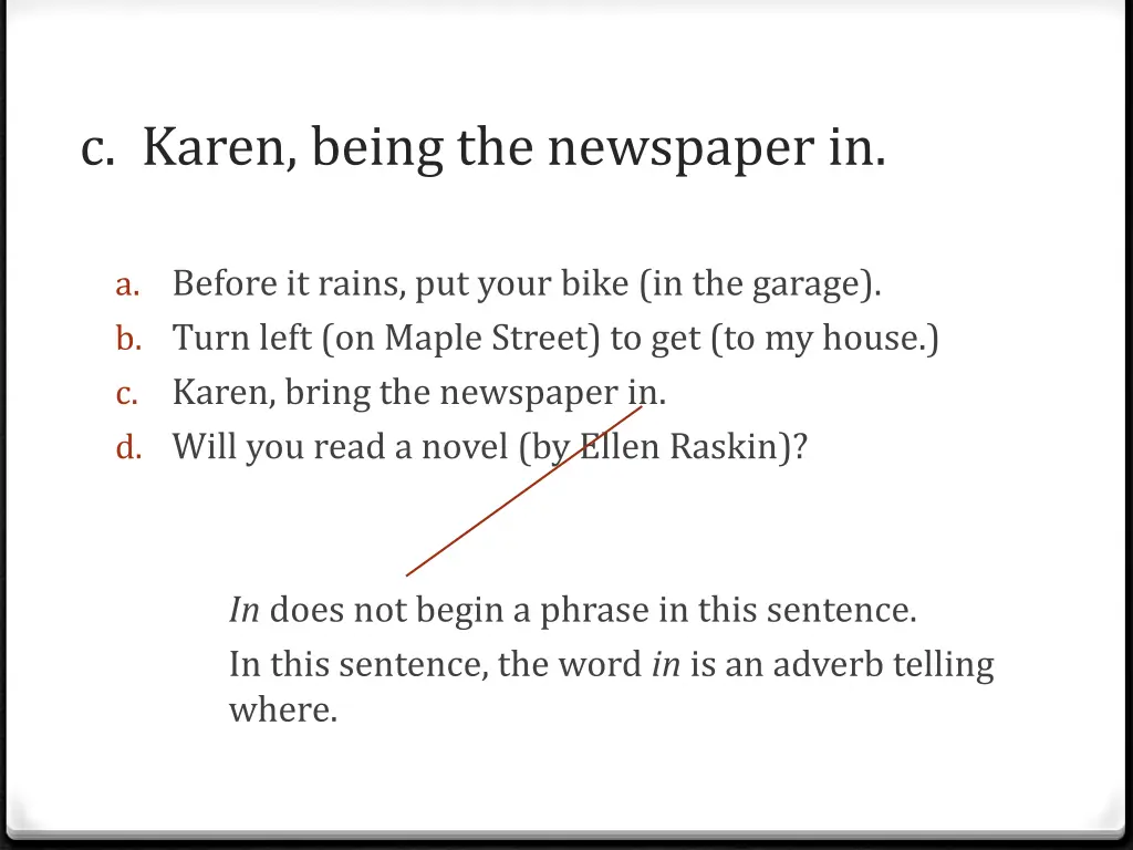 c karen being the newspaper in