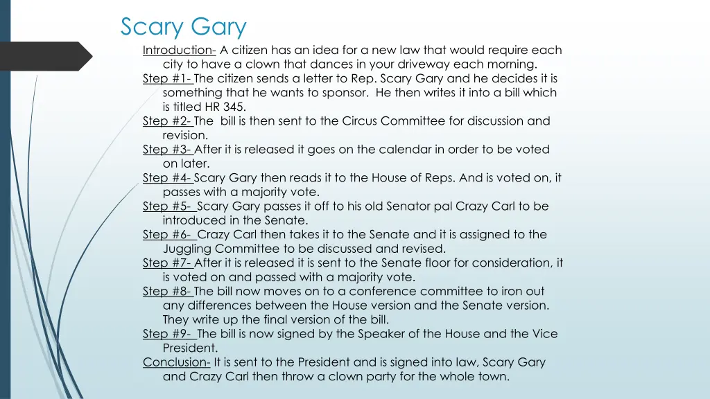 scary gary introduction a citizen has an idea