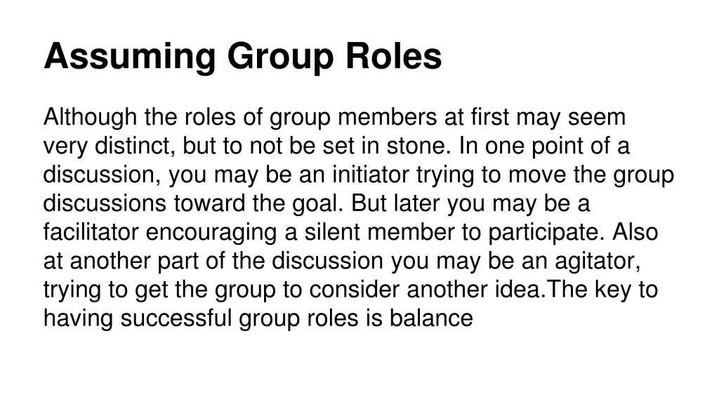 assuming group roles