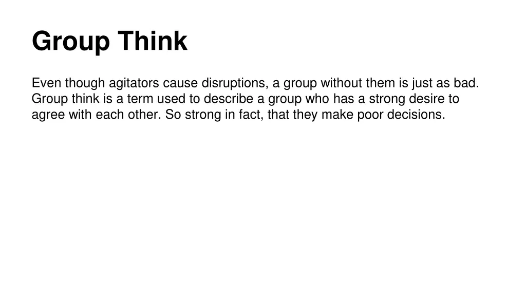 group think