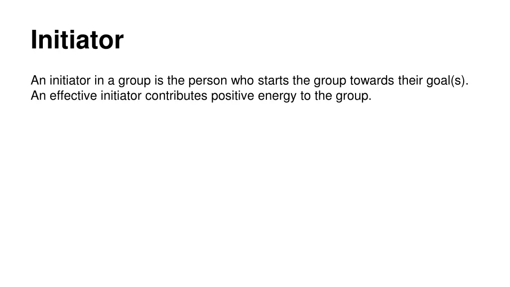 initiator