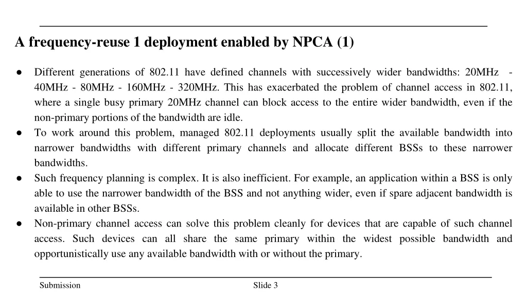 a frequency reuse 1 deployment enabled by npca 1