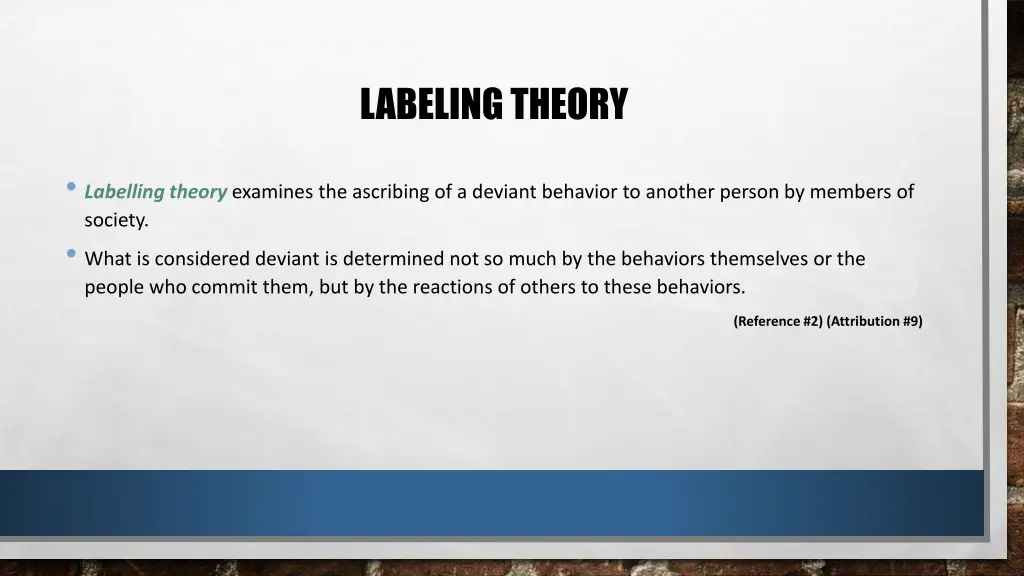 labeling theory