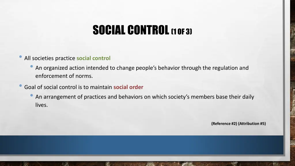 social control 1 of 3