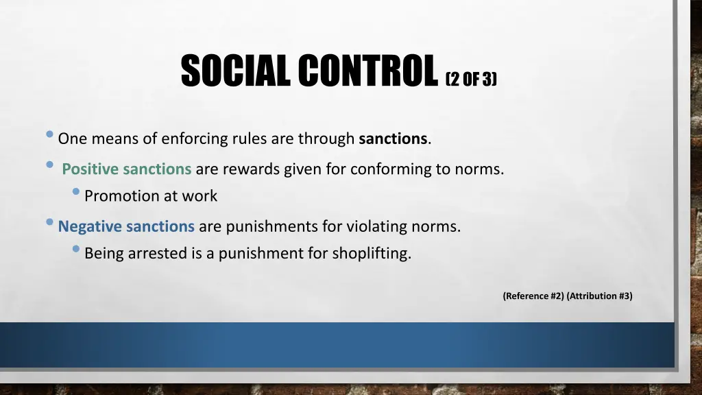 social control 2 of 3