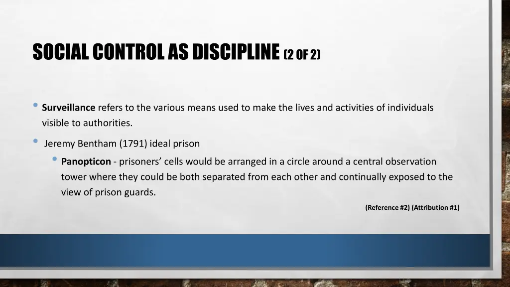 social control as discipline 2 of 2