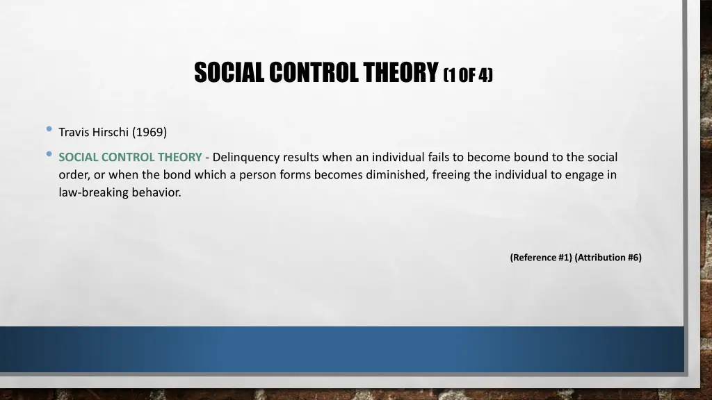 social control theory 1 of 4