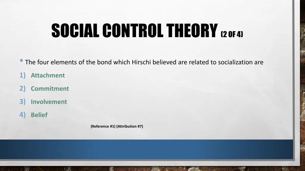 social control theory 2 of 4