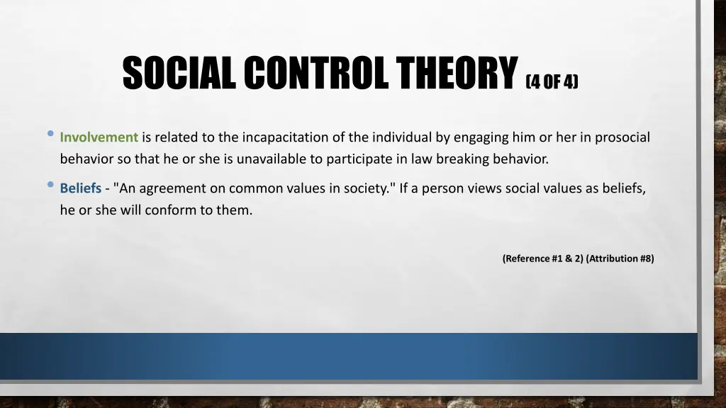 social control theory 4 of 4