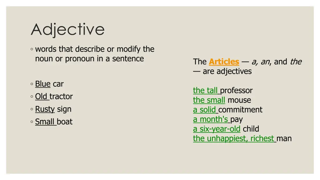 adjective