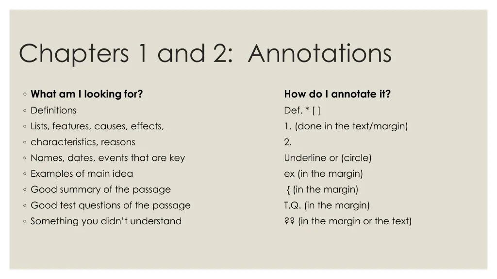 chapters 1 and 2 annotations