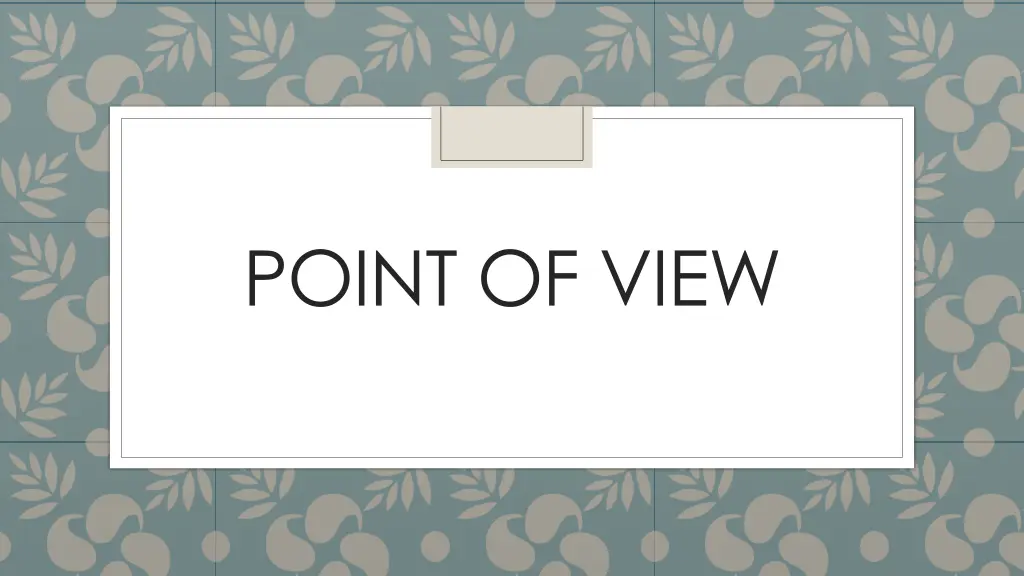 point of view