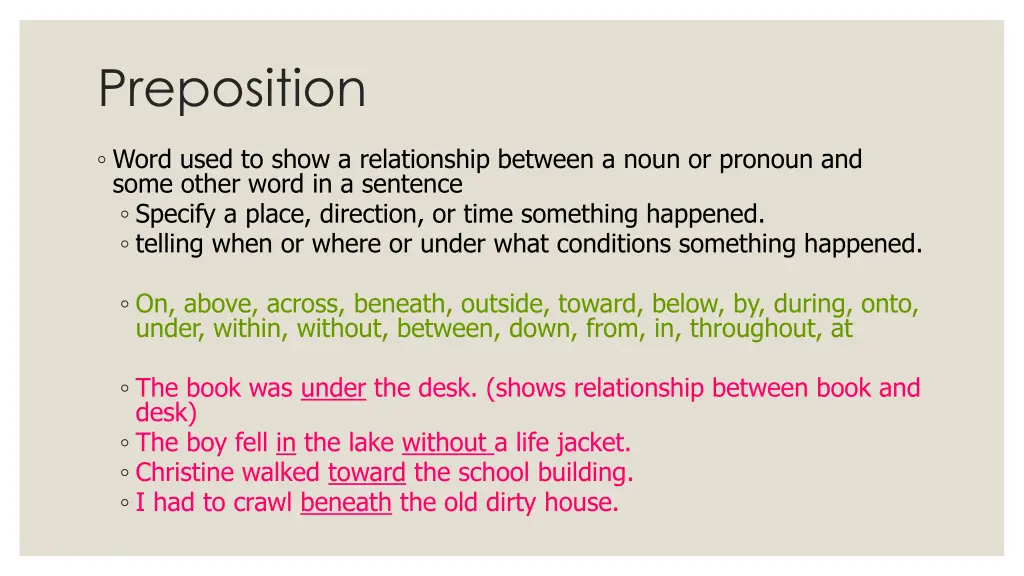 preposition