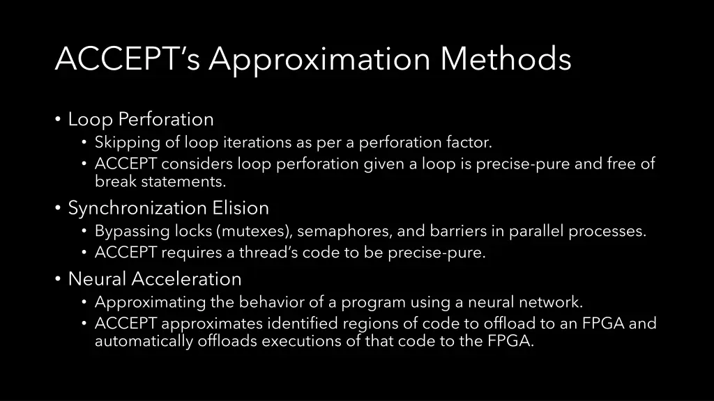 accept s approximation methods