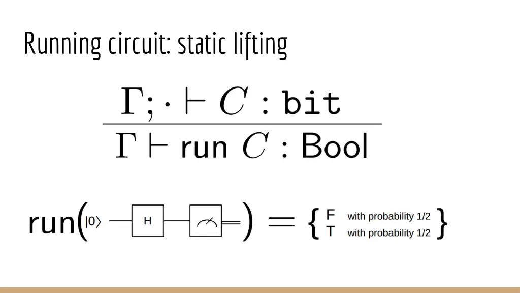 running circuit static lifting