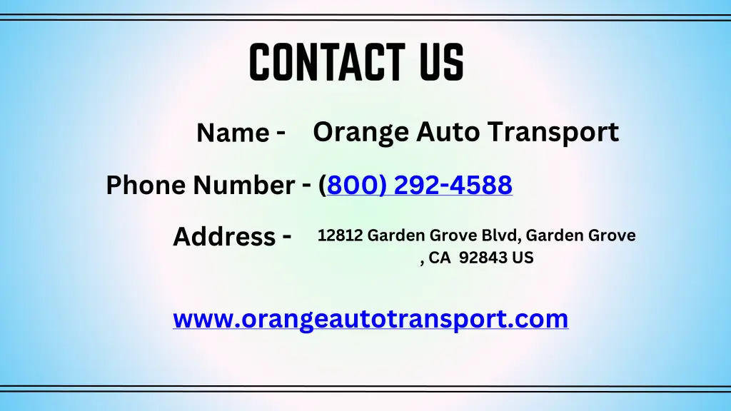 name orange auto transport