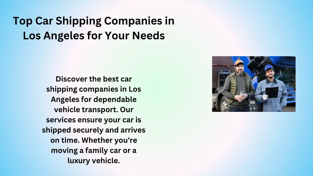 top car shipping companies in los angeles