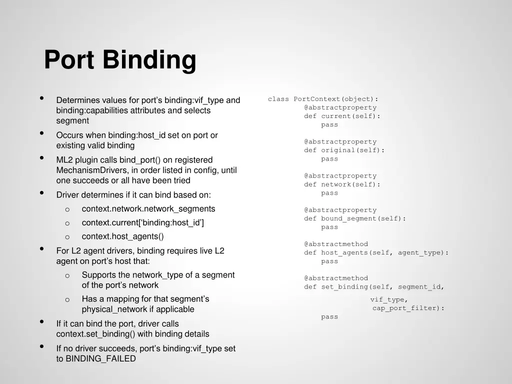 port binding