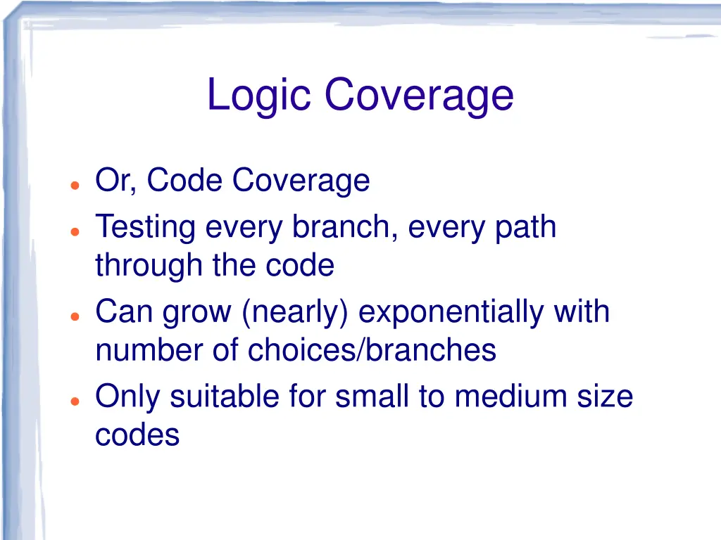 logic coverage