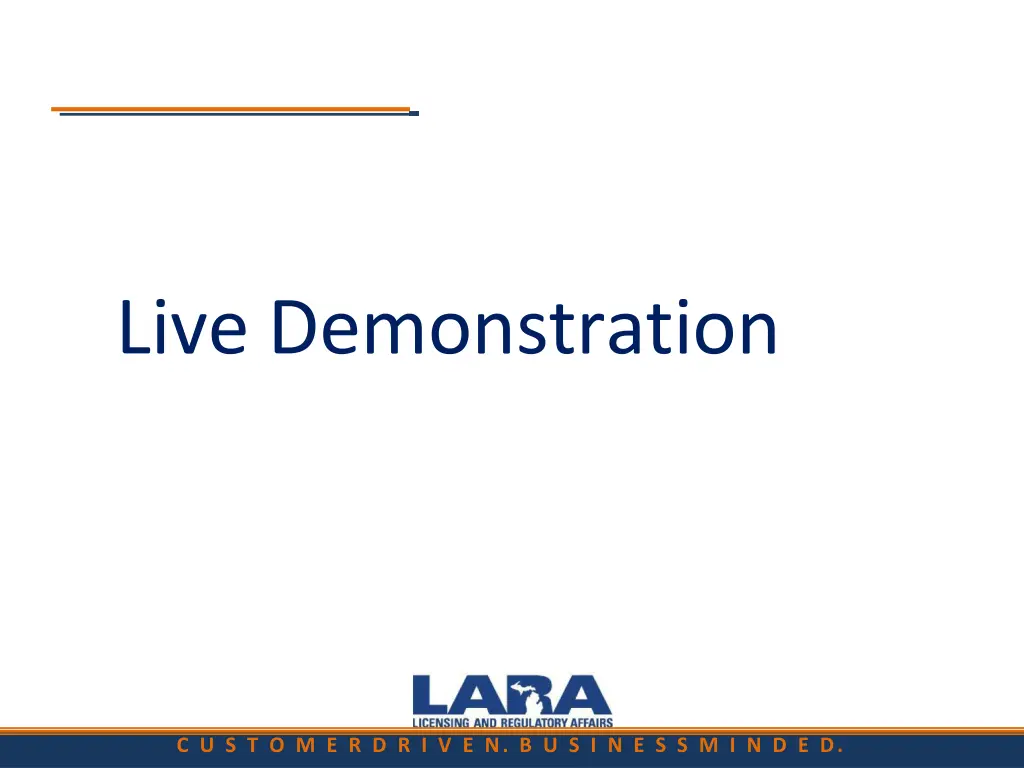 live demonstration