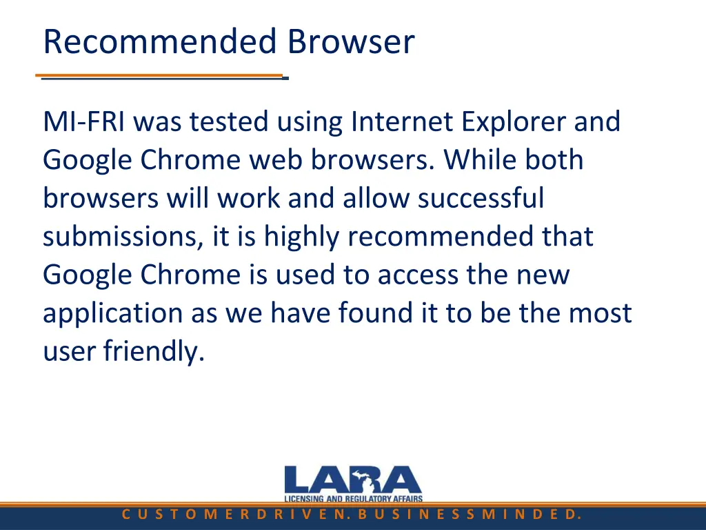 recommended browser