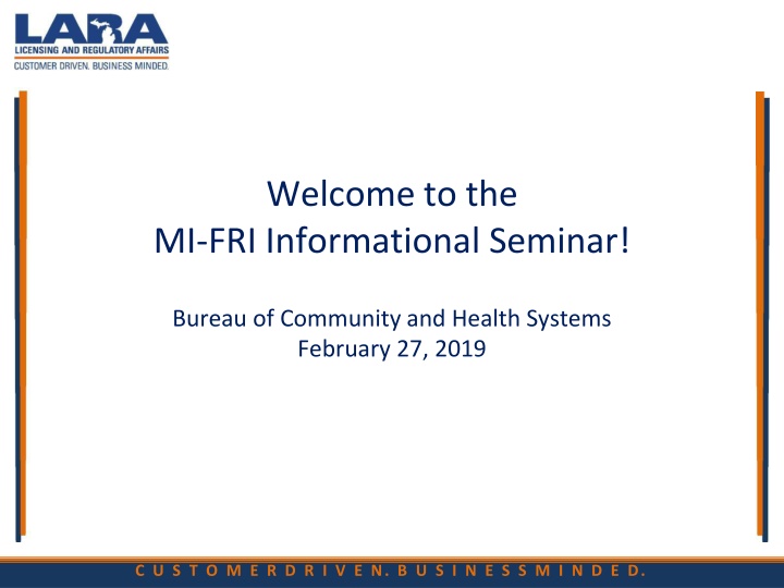 welcome to the mi fri informational seminar