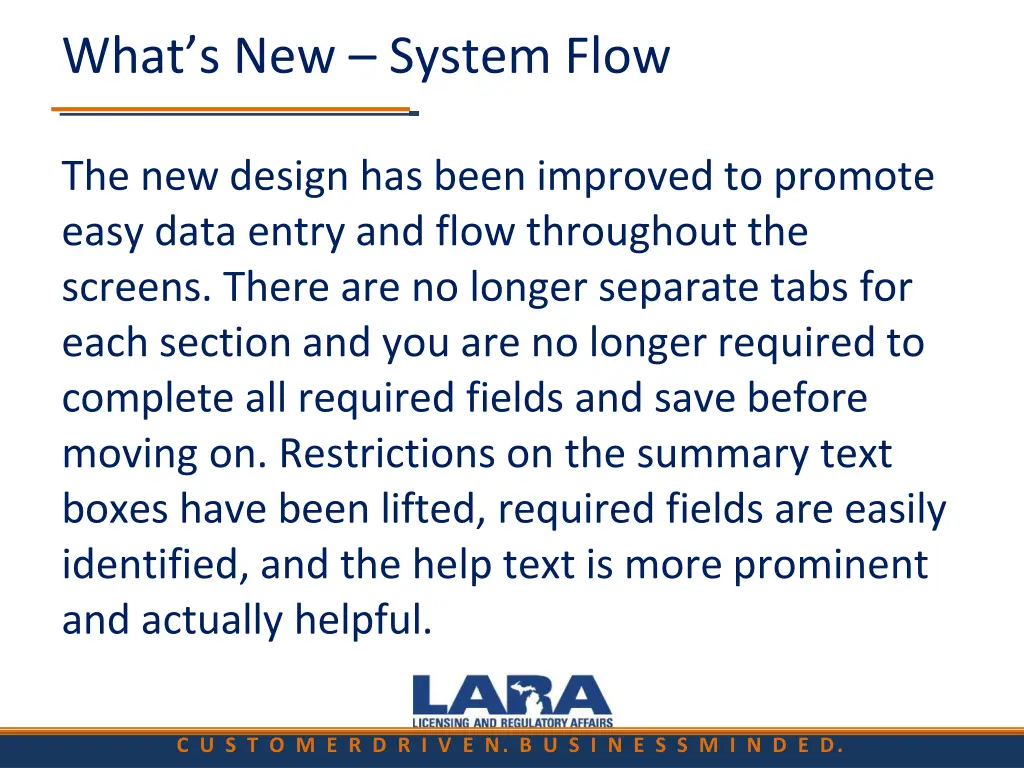 what s new system flow