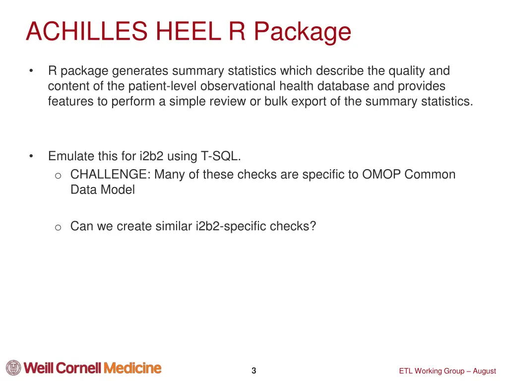 achilles heel r package