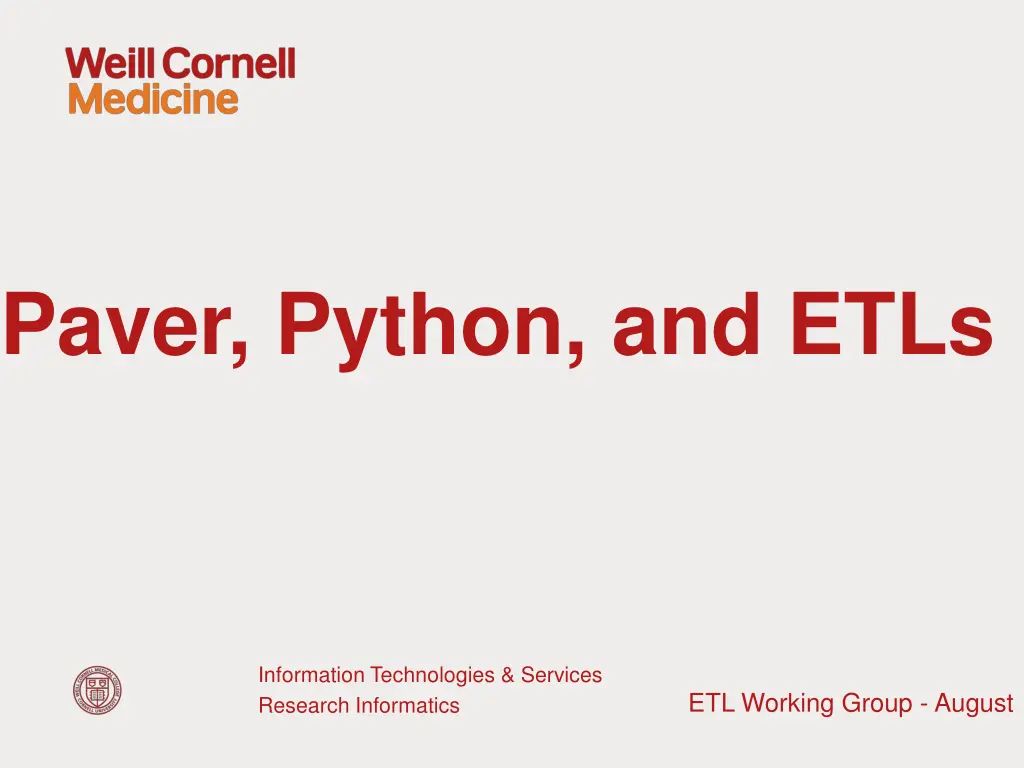 paver python and etls