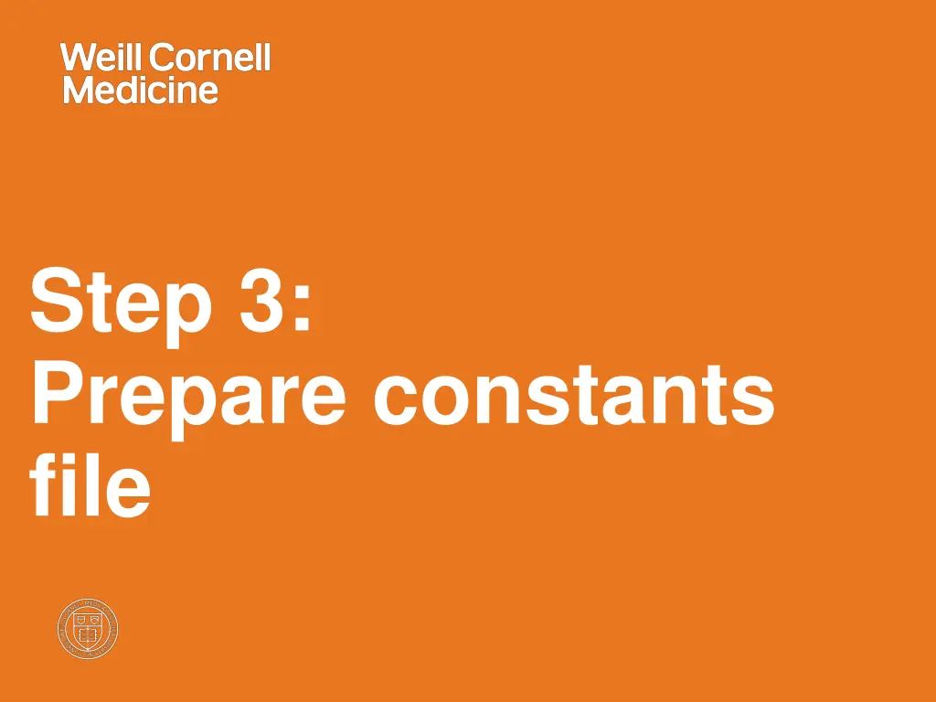 step 3 prepare constants file