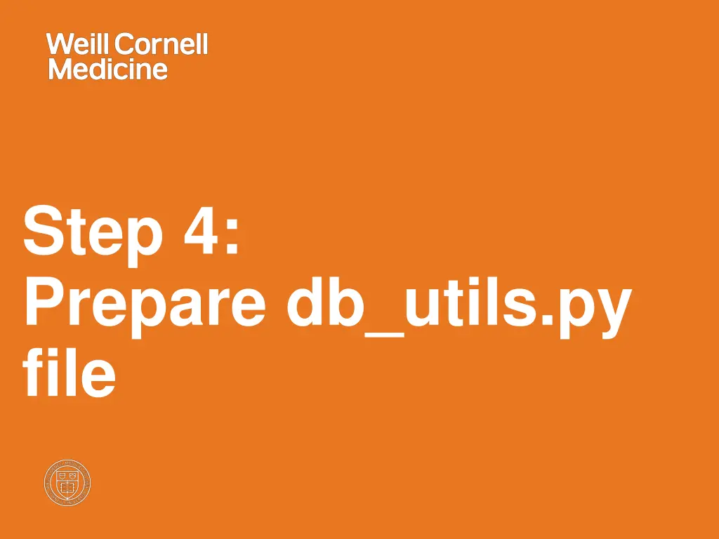 step 4 prepare db utils py file