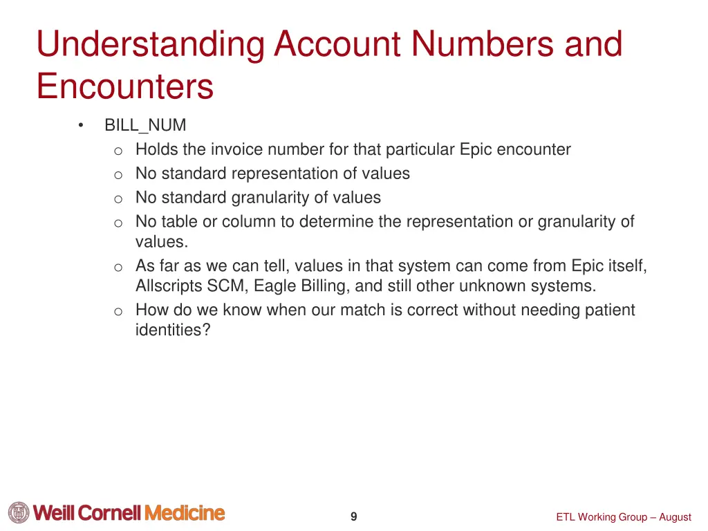 understanding account numbers and encounters 1