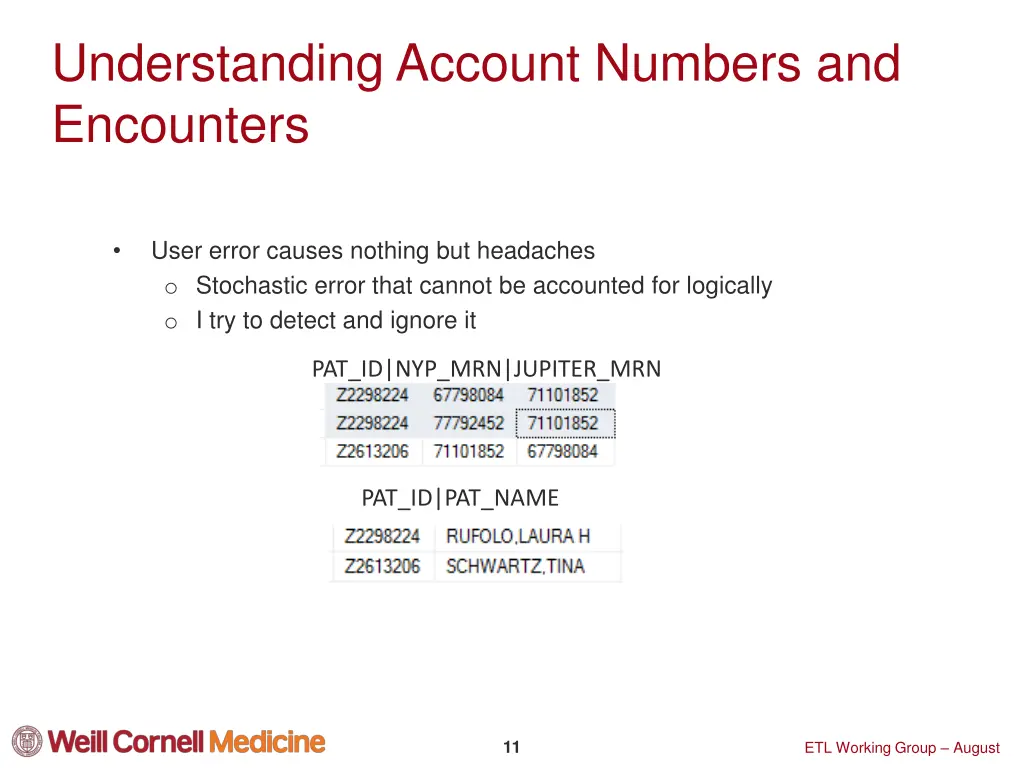 understanding account numbers and encounters 3