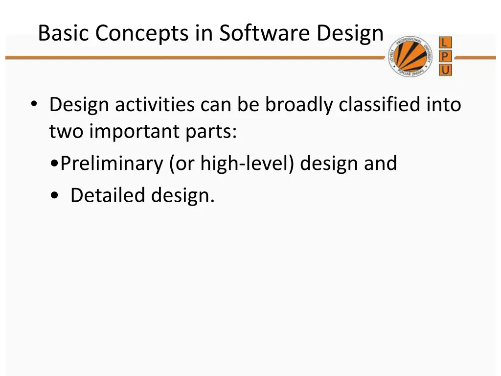 basic concepts in software design 2